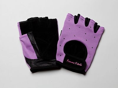 
                  
                    Load image into Gallery viewer, Lavender Femme Fitale Fitness Swarovski Crystal Embellished Fitness Gloves
                  
                