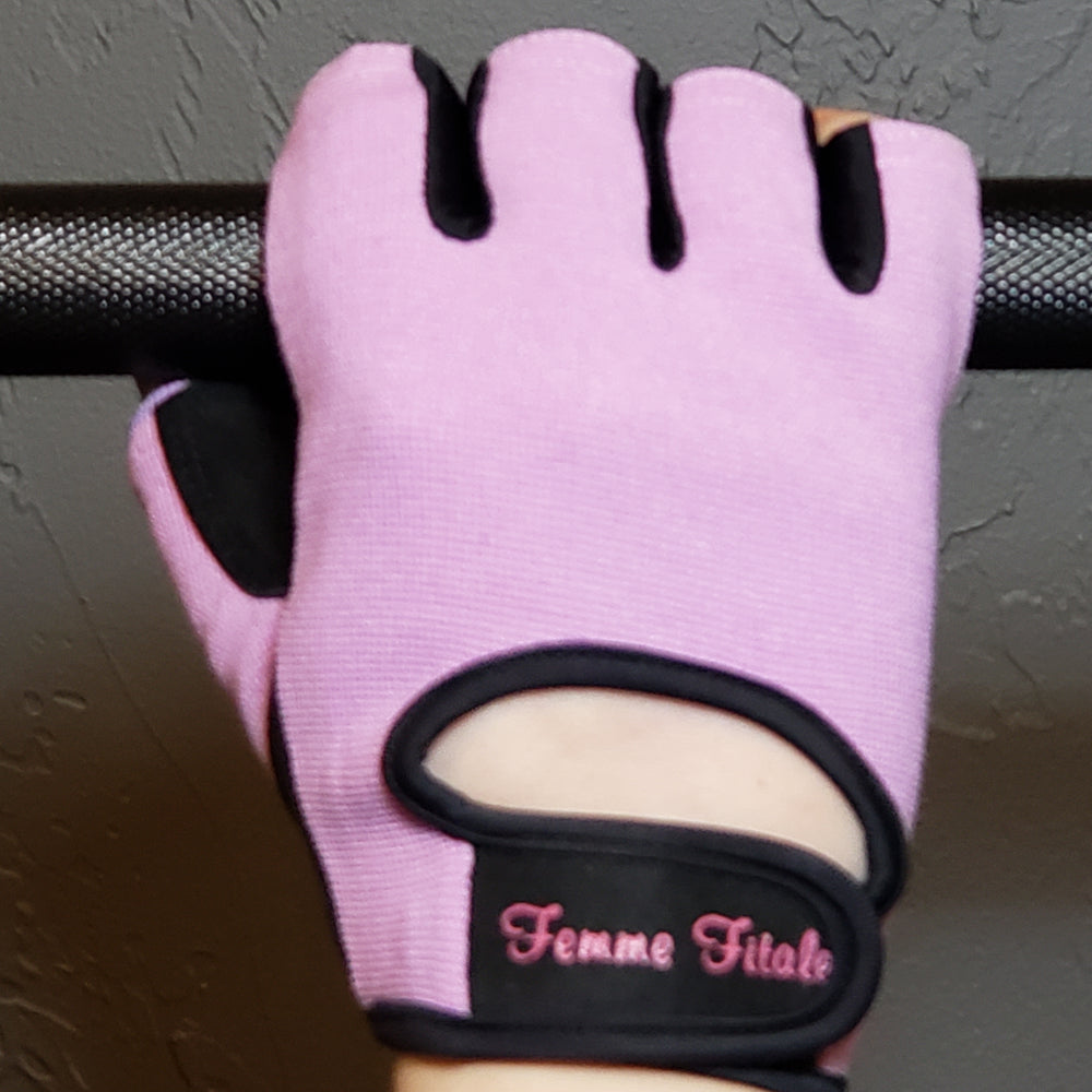 Lavender Femme Fitale Fitness Gloves - No Crystals