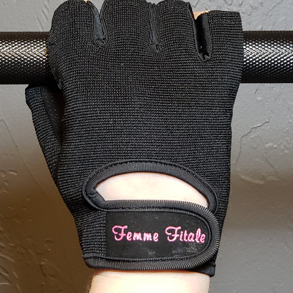 All Black Femme Fitale Fitness Gloves - No Crystals